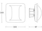 EB-Präsenzmelder Steinel Hallway COM1 HF 220…240V 360° IP20 ws