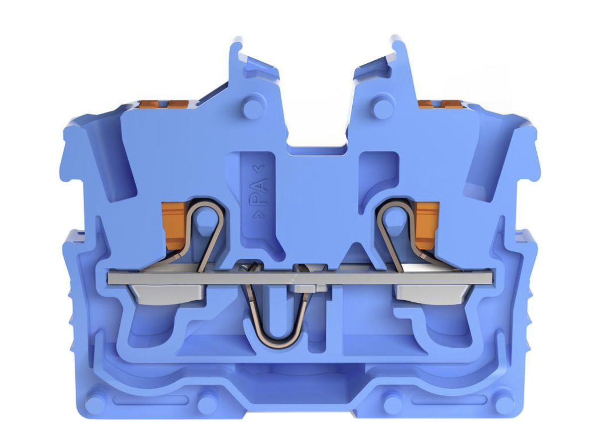 Durchgangsklemme WAGO TOPJOB-S 2250 1mm² 2L 13.5A 500V mit Endklemme blau