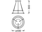 LED-Pendelleuchte LEDVANCE Decor Aura 21W 2400lm 830 Ø498 transparent