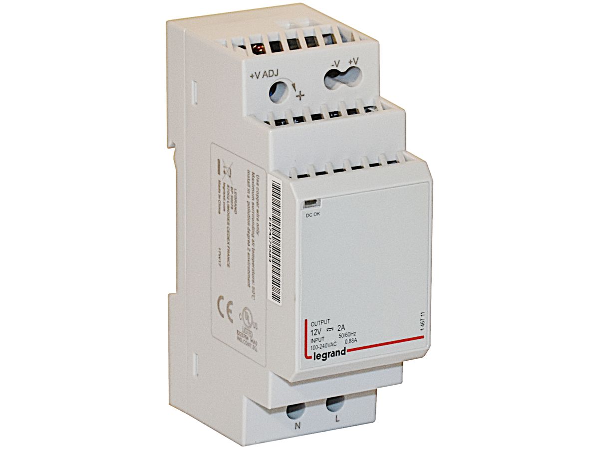 REG-Netzgerät Legrand, stabilisiert 12VDC 24W 2A