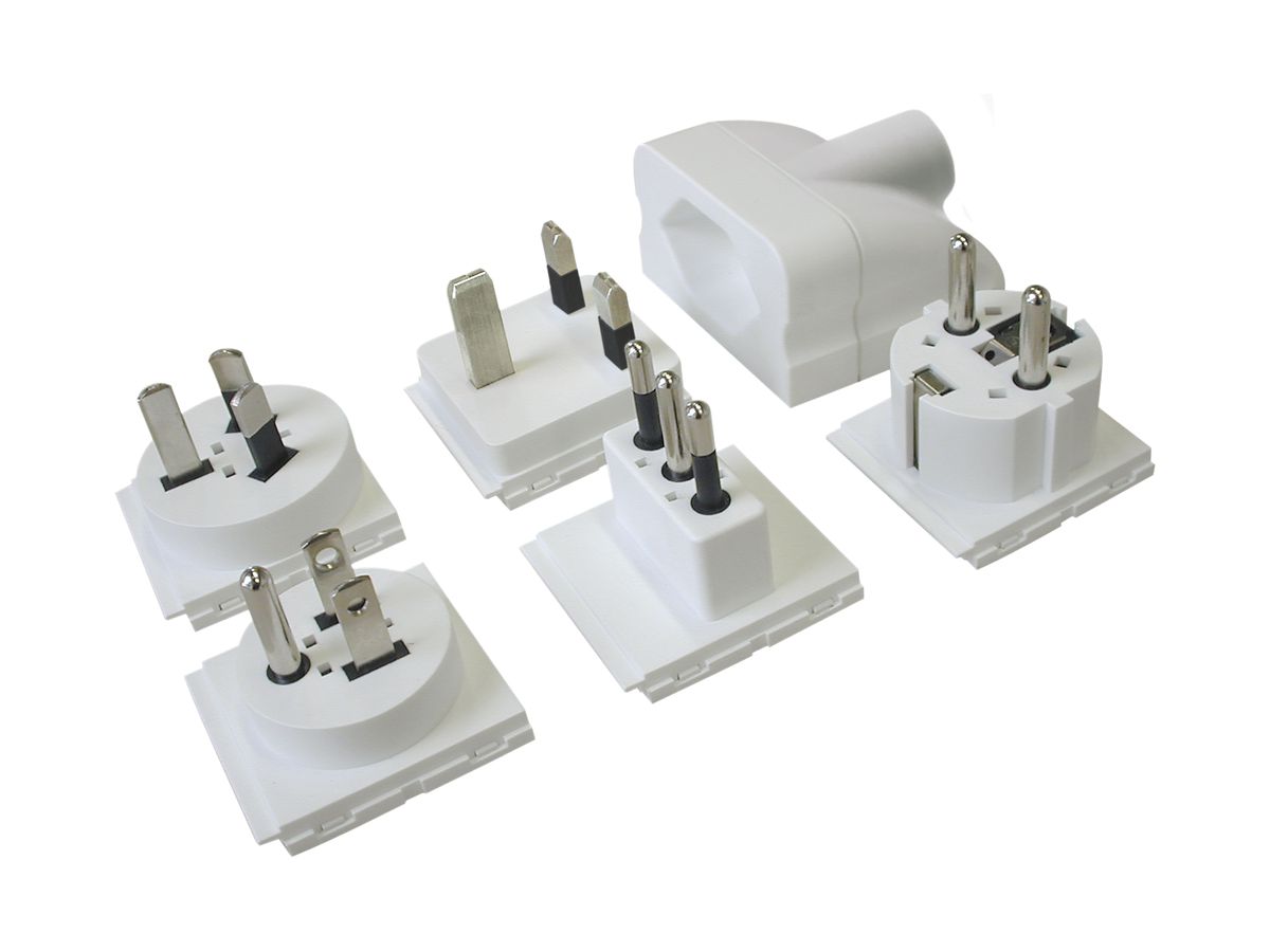 Adapter Steffen T13 Kupplung 5 verschiedene Stecker weiss