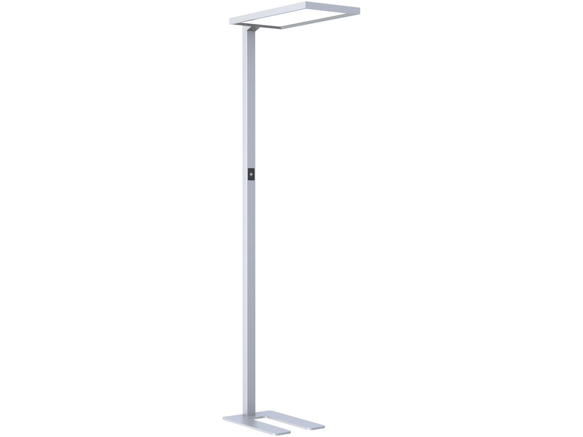LED-Stehleuchte DOTLUX ROOFbutler 80W, 4000K, dimmbar, silber