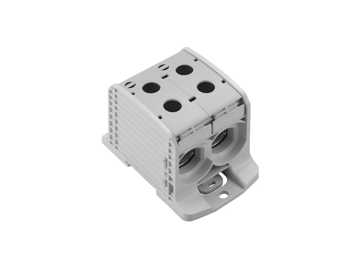 Verteilerblock WM WPD 232 2×185/2×185mm² 353A 1000V TS35 lichtgrau