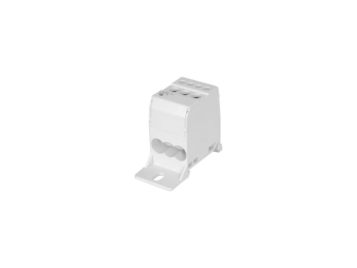 Verteilerblock PDB 1L 80A 27×66×47mm 1×16/4×6+2×16mm² grau