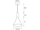 LED-Pendelleuchte SLV LALU CONE 10W 550lm 2700…3000K DIM Ø152×270mm schwarz