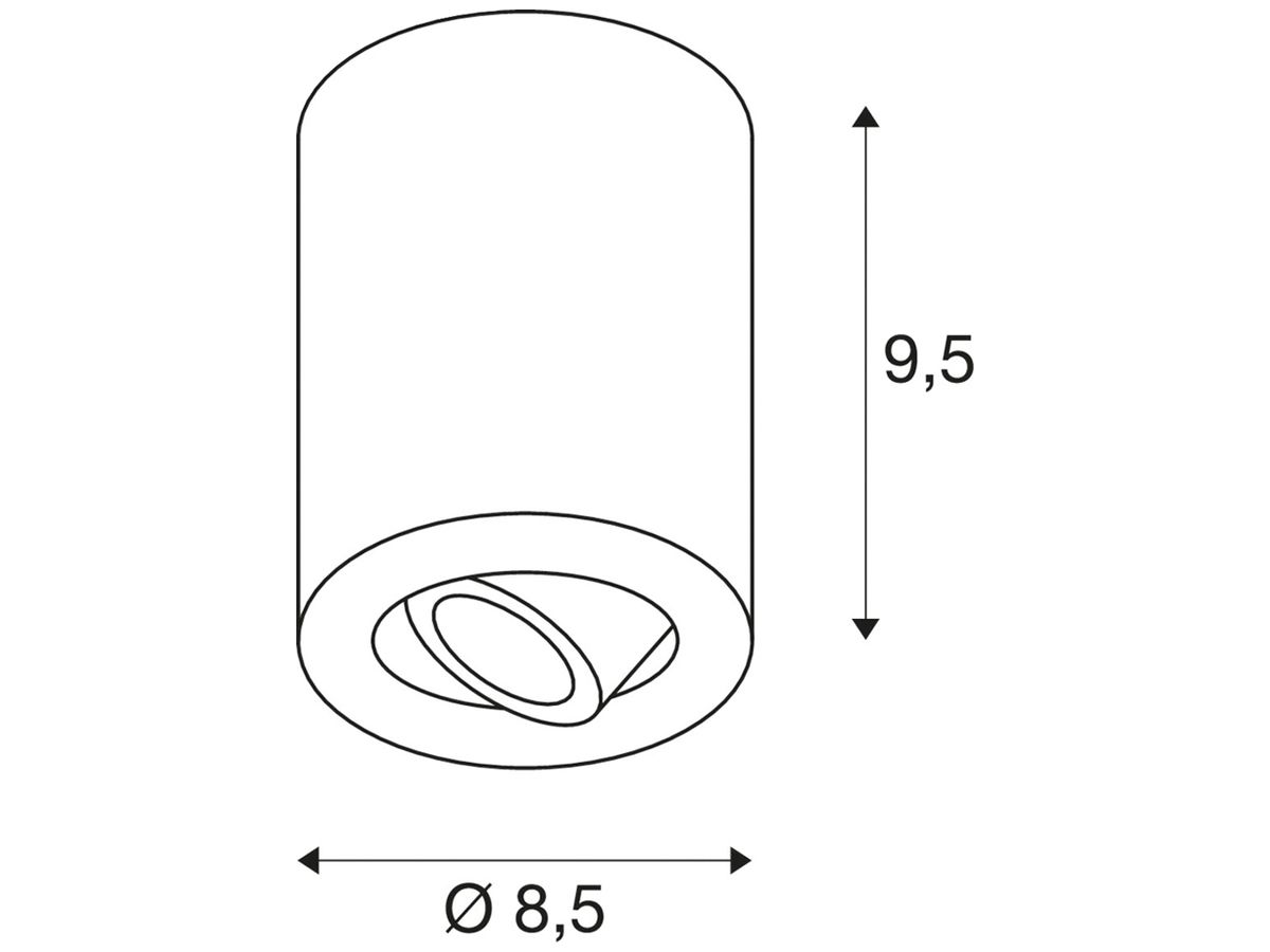 AP-LED-Downlight SLV TRILEDO CL, 6W rund IP20 mattweiss