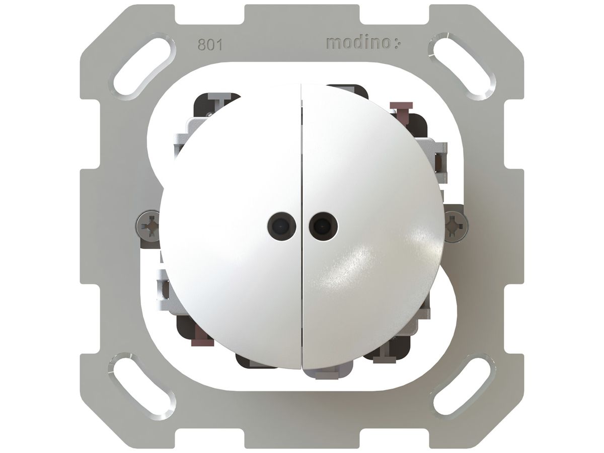 Leuchtdrucktaster MAX HAURI EXO 2×A/R, 2×beleuchtet, IP55, weiss