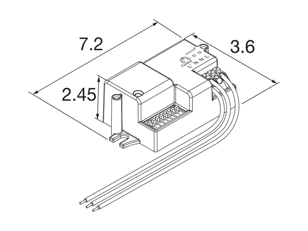 Bewegungssensor SLV BATTEN FLAT IP44 Hochfrequenz weiss