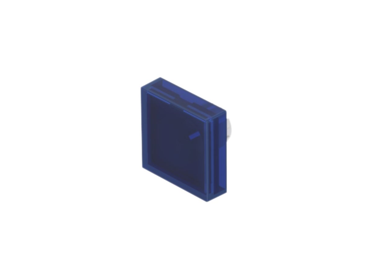 Druckhaube EAO61 18×18mm flach transparent, blau