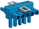 T-Verteiler WAGO 5L Stecker/2×Buchse blau