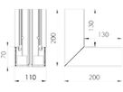 Inneneck Bettermann GEK-K 70×110mm reinweiss