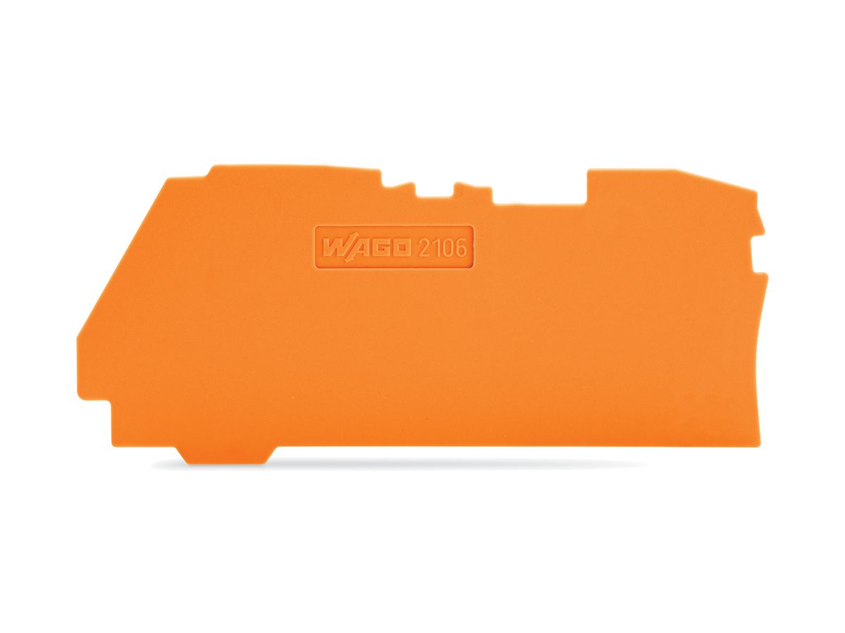 Abschluss/Zwischenplatte WAGO TOPJOB-S 1mm 2L orange zu Serie 2106
