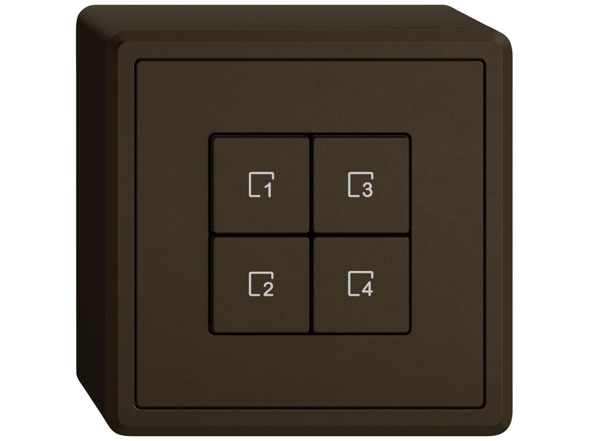 AP-Szenentaster EDIZIO.liv Wiser SNAPFIX® 4 Szenen 4 Tasten WLAN br