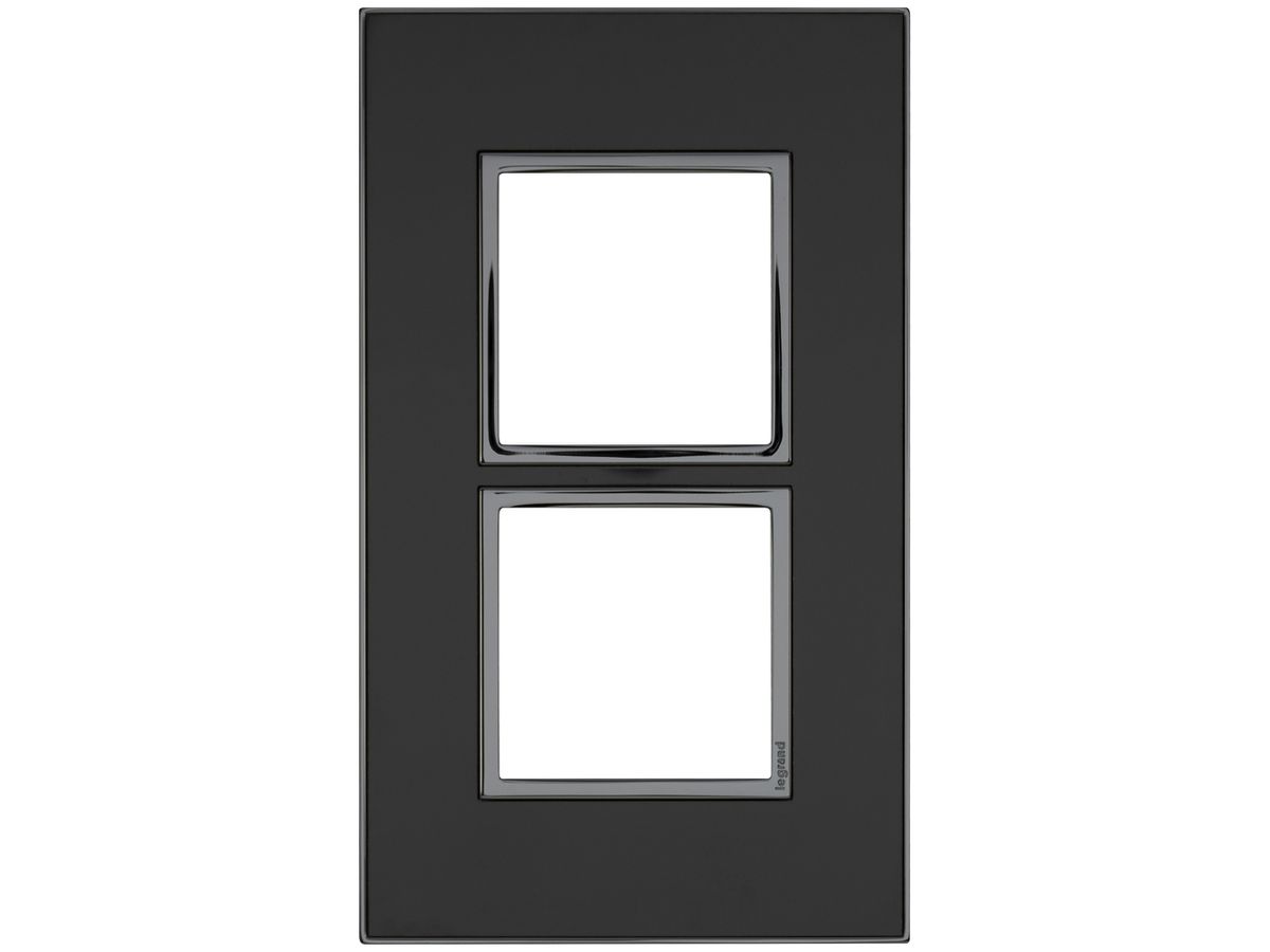 Abdeckrahmen ATO 1×2 Modul, black reflective