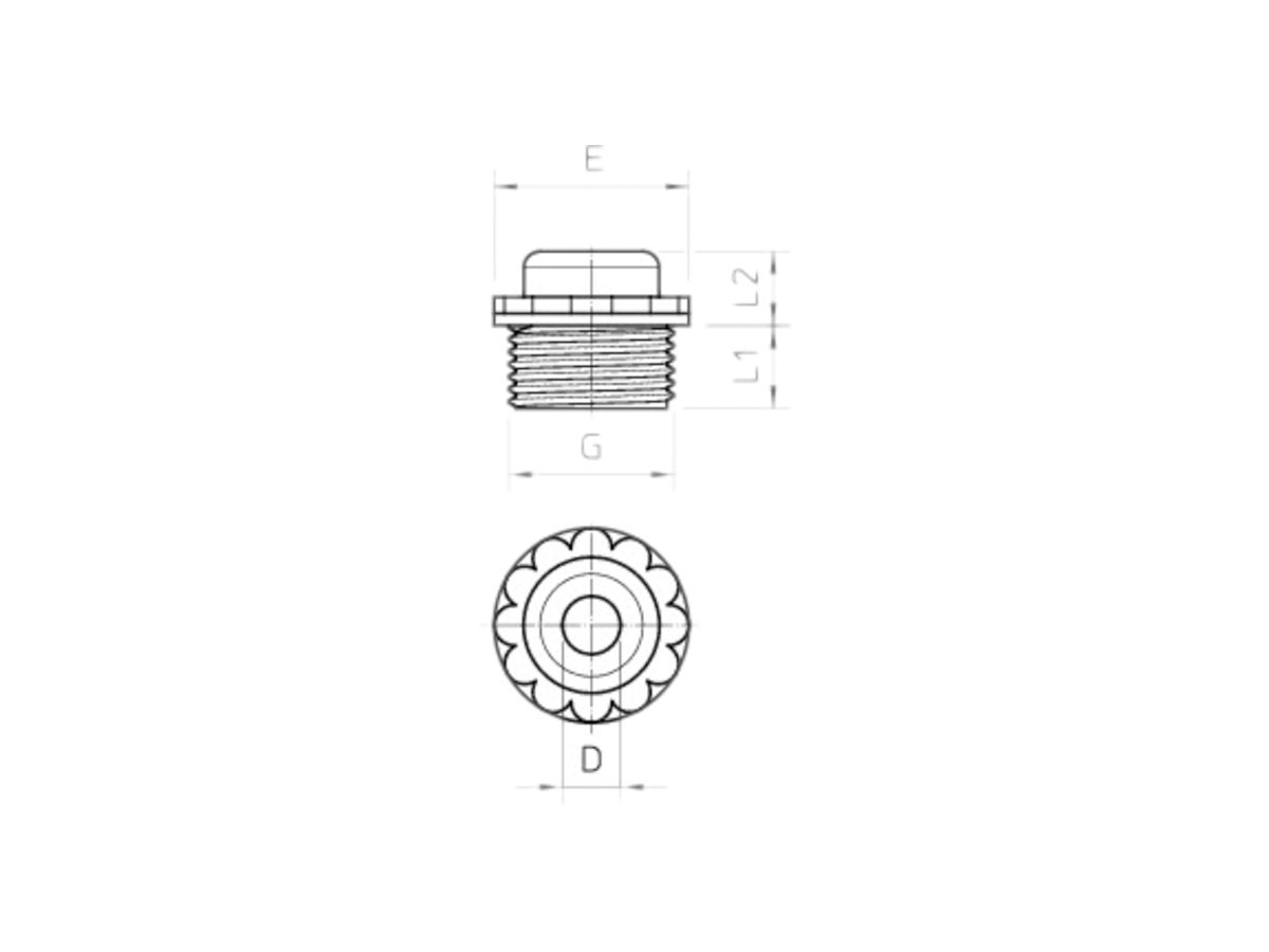 Würgenippel Bettermann M40 24…29mm hellgrau