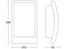 Wandleuchte Steinel L 22 M E27 60W IP44 81×162×280mm anthrazit