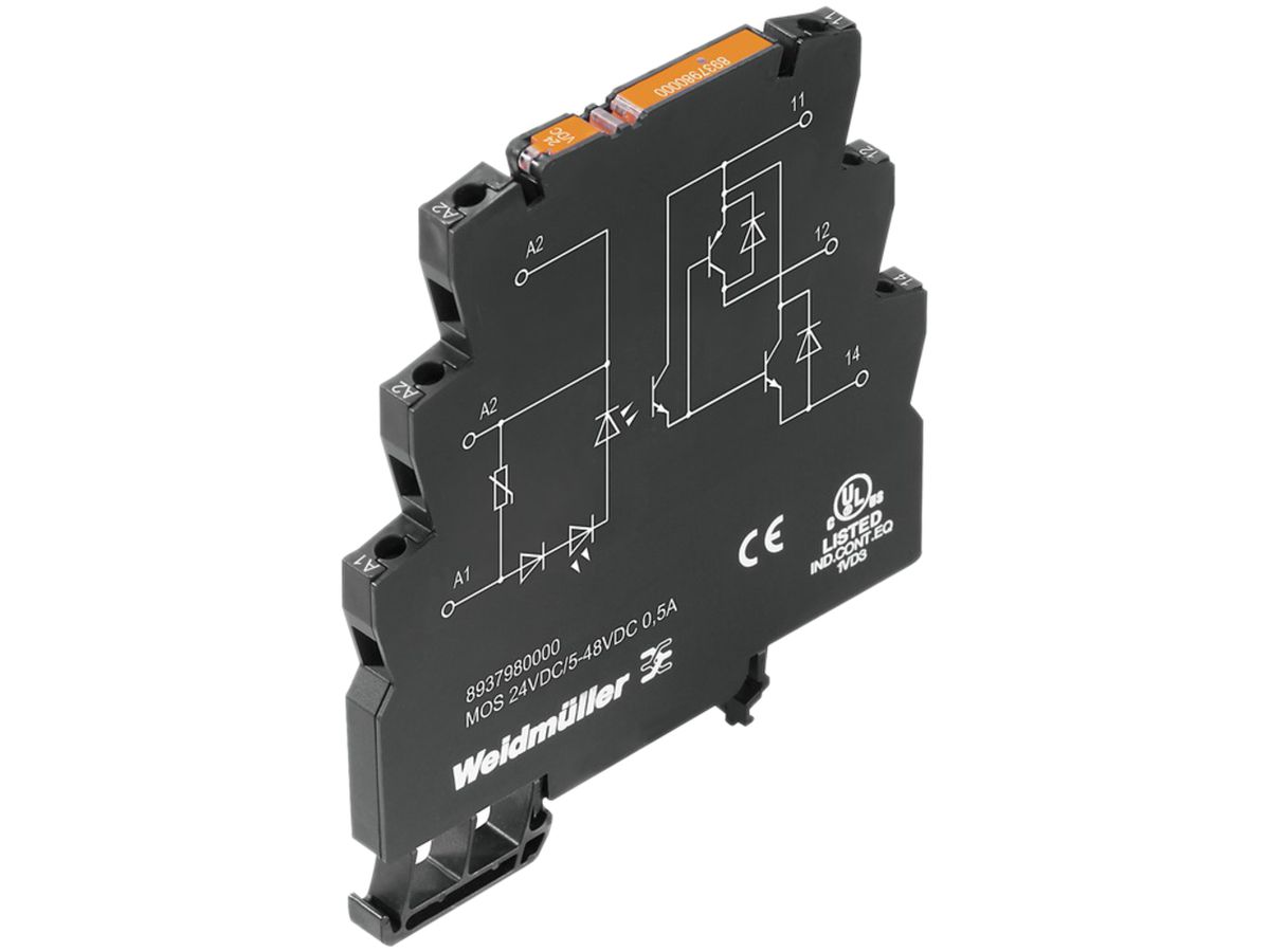 Halbleiterrelais Weidmüller MOS 24VDC 1W Transistor 5…48VDC 500mA