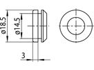 Kabeleinführungstülle Sylvania Lytespan Ø18×3mm Kunststoff schwarz