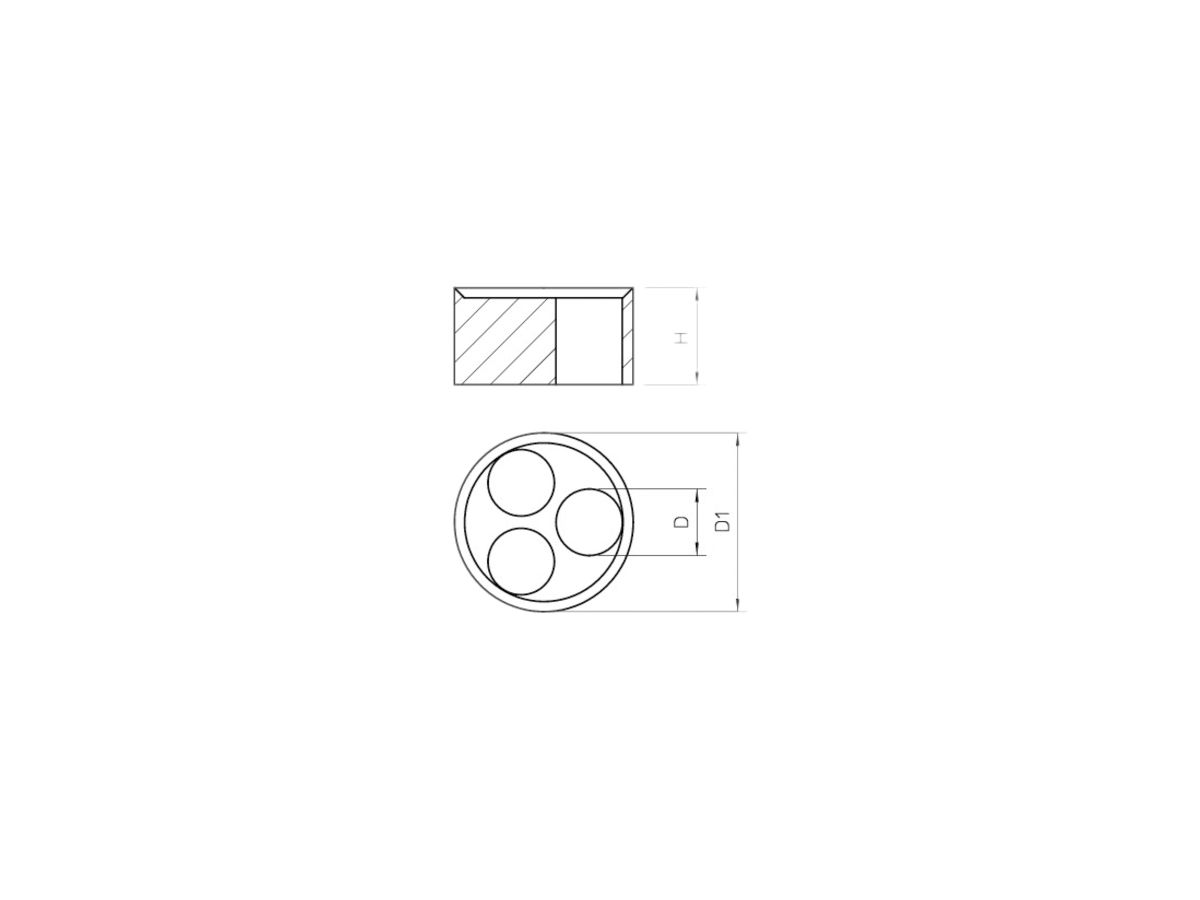 Dichtungseinsatz Bettermann PG16 3×5 schwarz