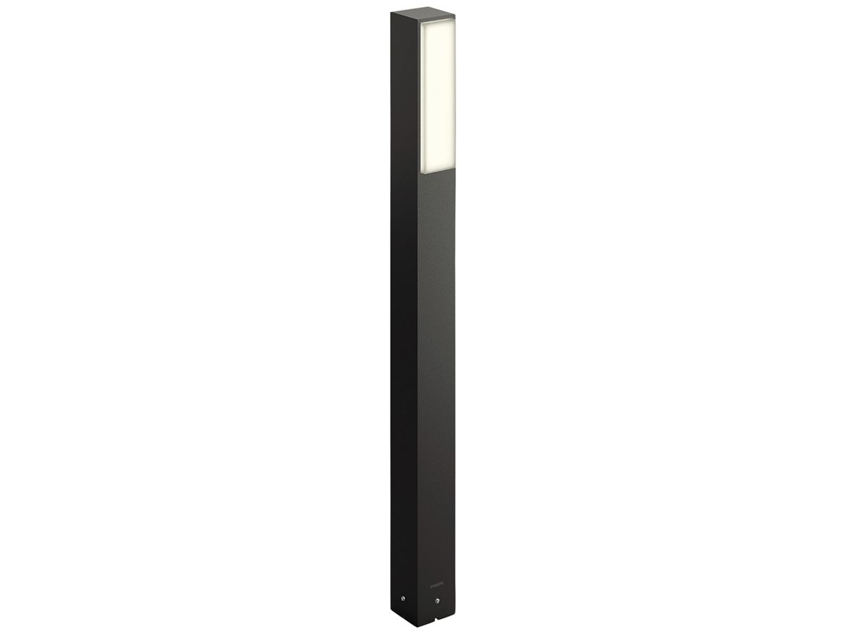 LED-Wegeleuchte Philips Stratosphere 3.8W 800lm 827 IP44 76×60mm×770mm anthrazit