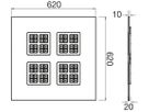 LED-Panelleuchte SLV PAVANNO 22W 3620lm 3000…4000K WB DALI 620×620×20mm ws