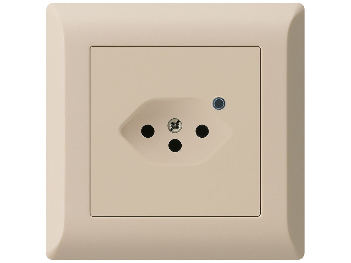 UP-Steckdose Hager kallysto.line 1×T13 beleuchtet C beige