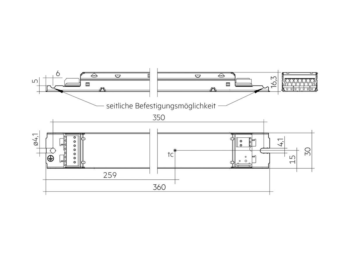 LED-Konverter Tridonic LC 80.5…120W 350…1050mA DALI DSI DIM
