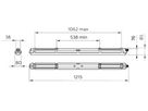 LED-Feuchtraumleuchte CoreLine WT120C 32W 2700/4500lm 840 IP65 1215×80 grau