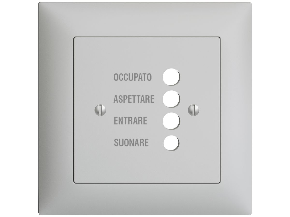 UP-Frontset EDIZIOdue hellgrau 88×88mm für Türstation 1334.I