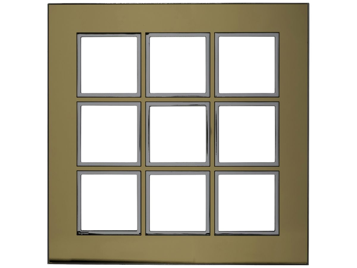 UP-Kopfzeile Legrand Arteor 3×3 horizontal und vertikal 213×213mm Gold