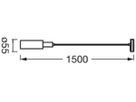 Pendelleuchte LEDVANCE TRACKLIGHT CYLINDER GU10 1×35W schwarz