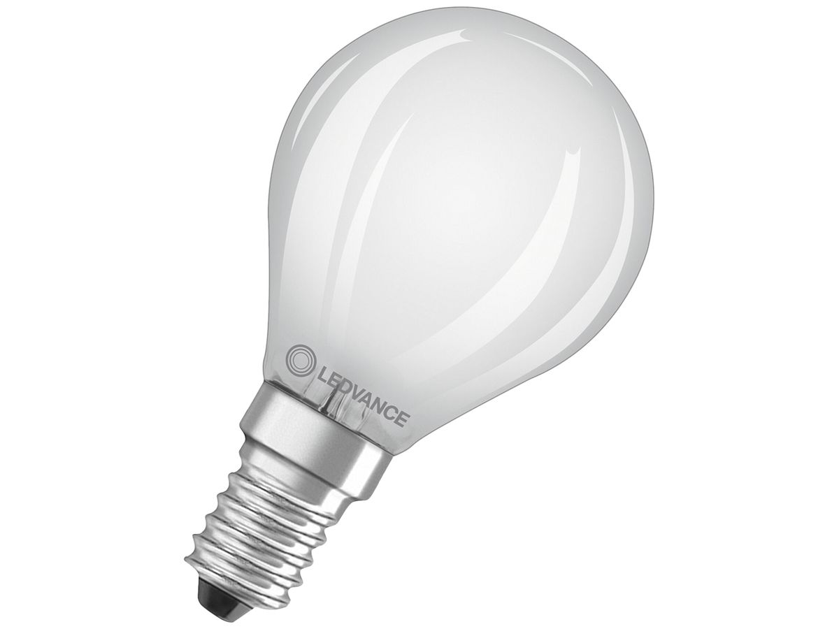 LED-Lampe LEDVANCE CLAS P E14 4W 470lm 2700K Ø45×77mm mattiert