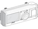Abgangskasten Canalis KNB 32A f.5×Mod.m.1×CEE 7/3 Typ F (Schuko) 1×CEE 16A/415V