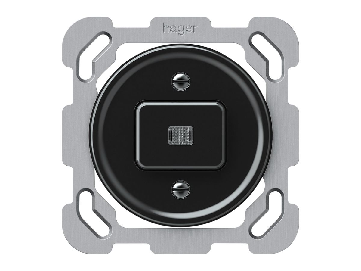 UP-Leuchtdruckschalter origin Sch 3 LED 77×77mm schwarz