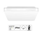 LED Decken/Wandleuchte ELGH SQUARE - 18W/IP54/3000-4000-6000K/SENSOR/280x280