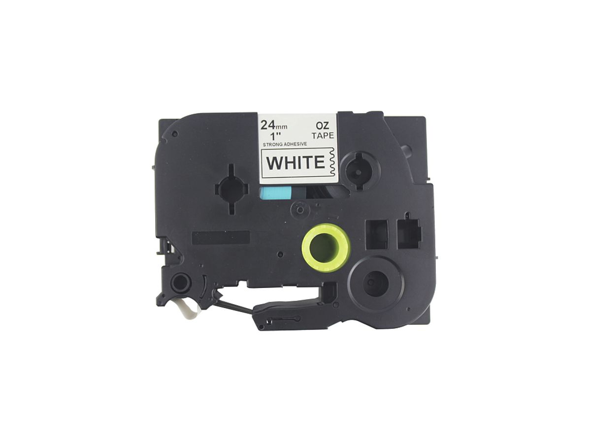 Schriftbandkassette kompatibel zu OZE-S251, 24mm×8m, weiss/schwarz