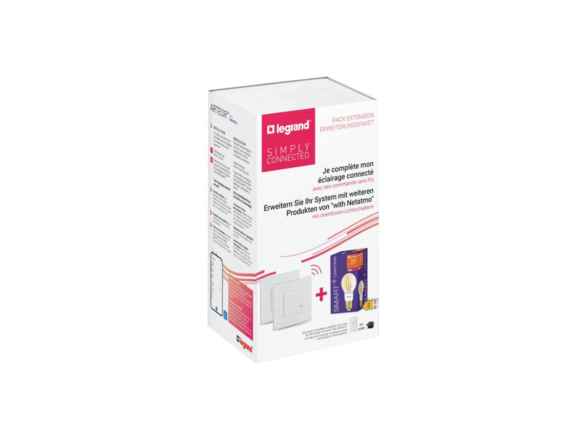 Erweiterungspaket Legrand Arteor with Netatmo 2×Licht 2×3L×2.5mm² 1×LED E27