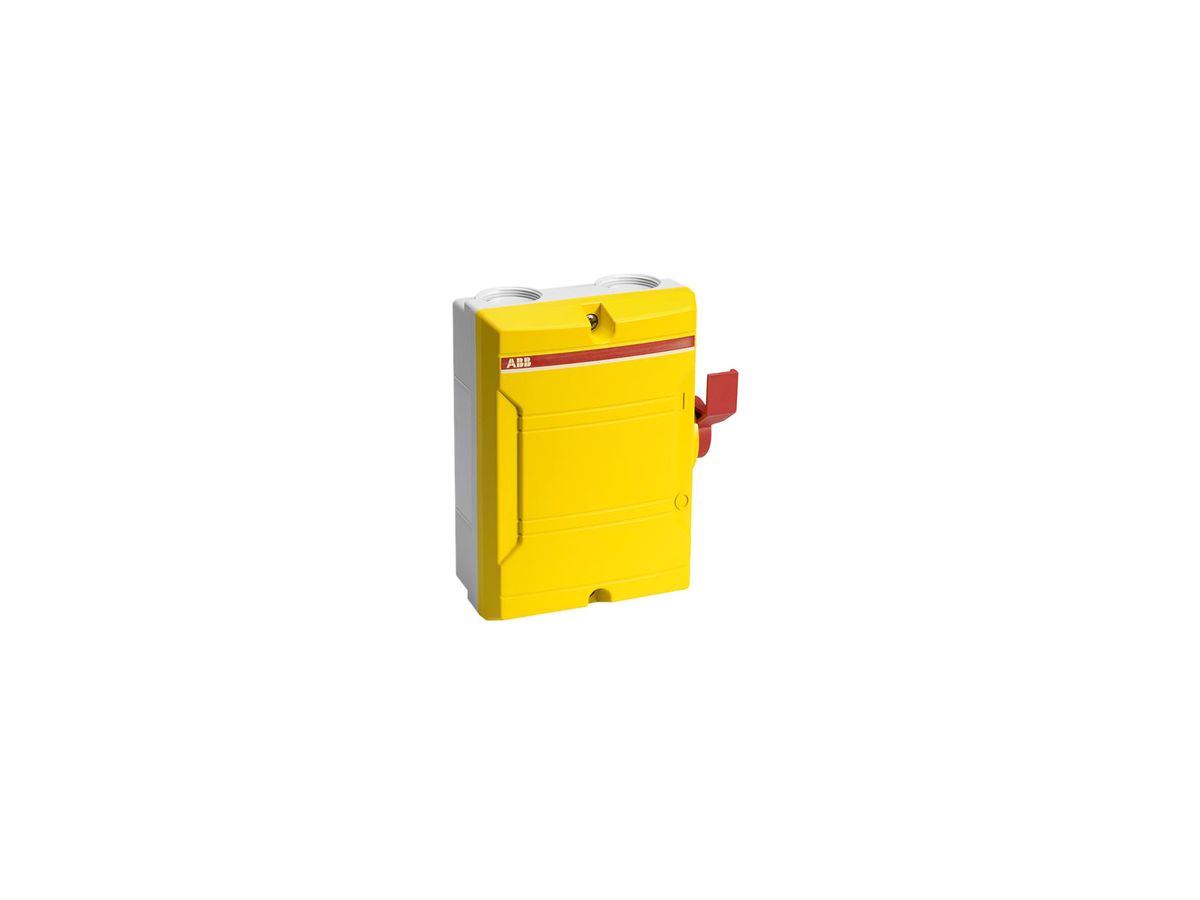 AP-Anlageschalter ABB 4-polig 25 A 400V gelb/rot