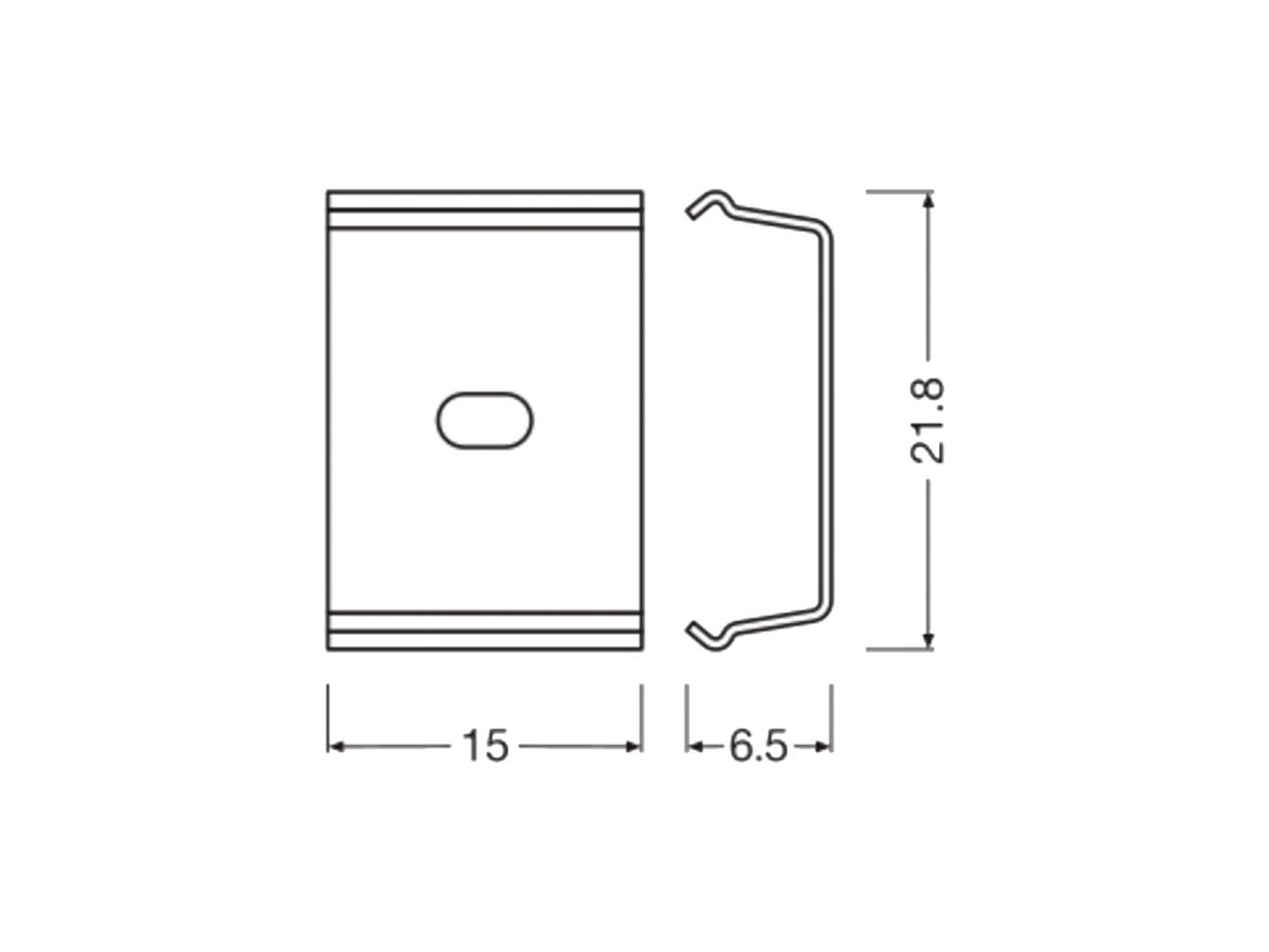Montageklammer LEDVANCE LS AY 21.8×15×6.5mm Aluminium 2 Stk