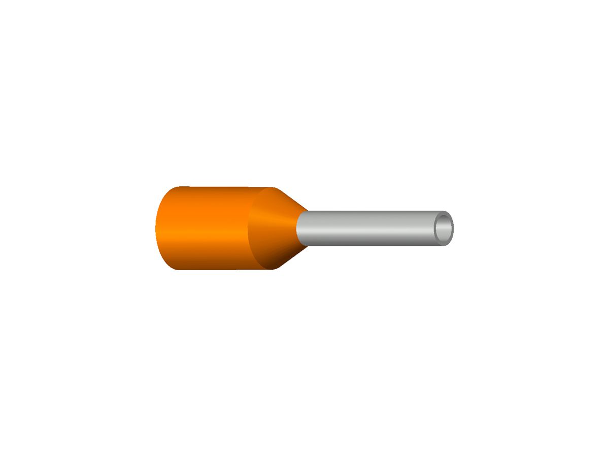 Aderendhülse Ferratec Typ B 4mm²/12mm isoliert orange 100 Stück