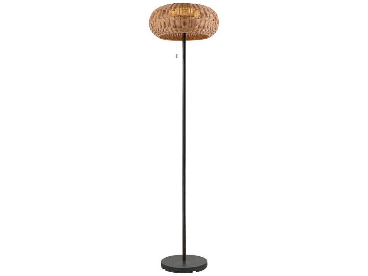 LED-Stehleuchte SLV ADEGAN Solar IP65 4.35W 100lm 2200K DIM braun