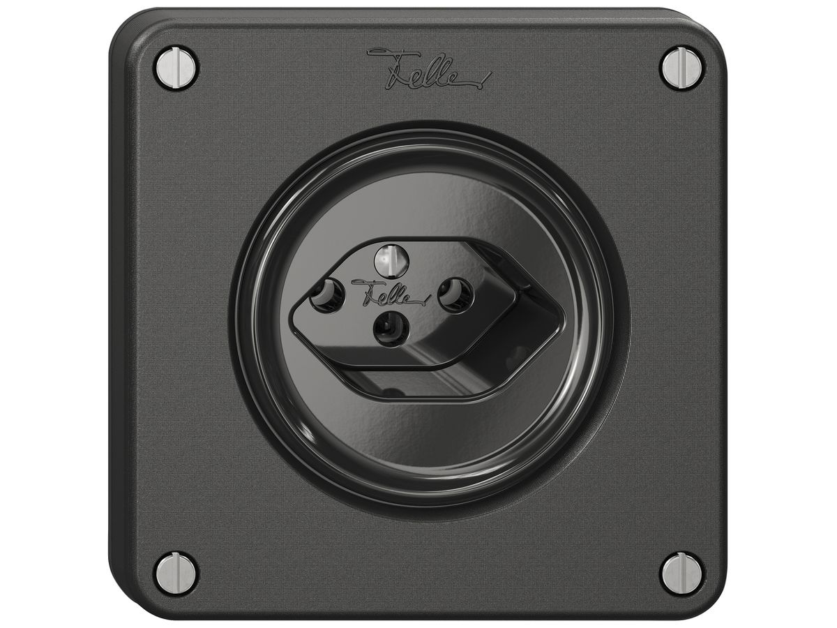 Steckdose NEVO SNAPFIX® 1×T13 10A 250V 87×87×32mm IP21 sz