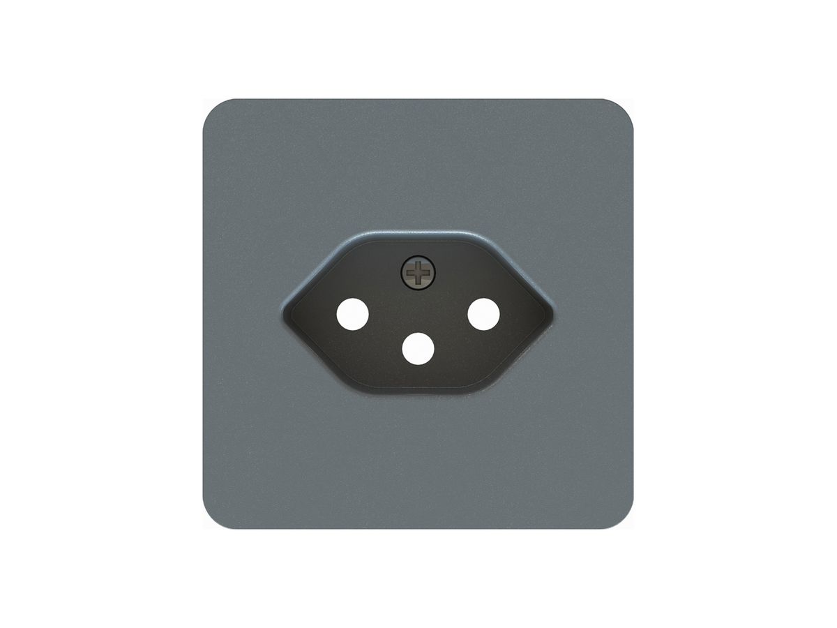 Frontplatte priamos Steckdose 1×T13 60×60mm anthrazit