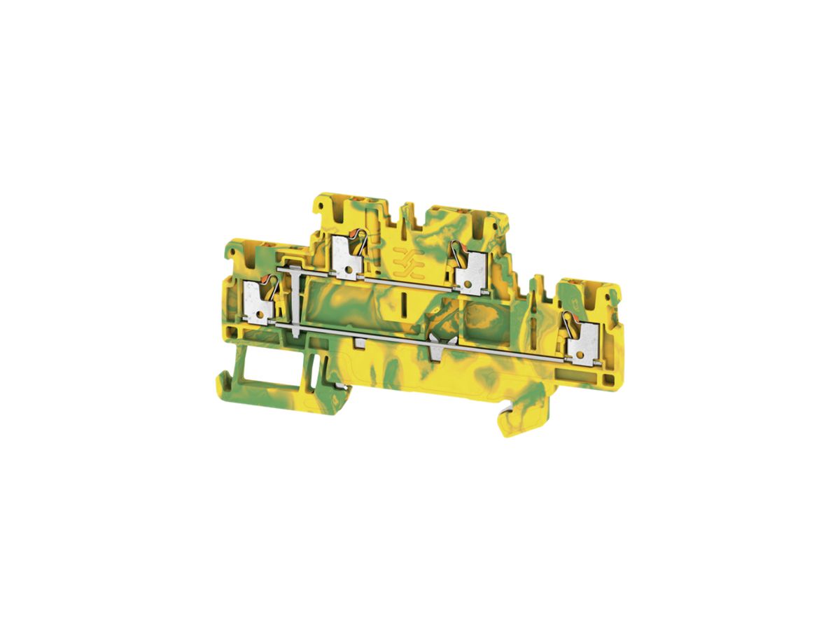 Schutzleiter-Reihenklemme Weidmüller A2C PUSH IN 1.5mm² 2 Etagen grün-gelb