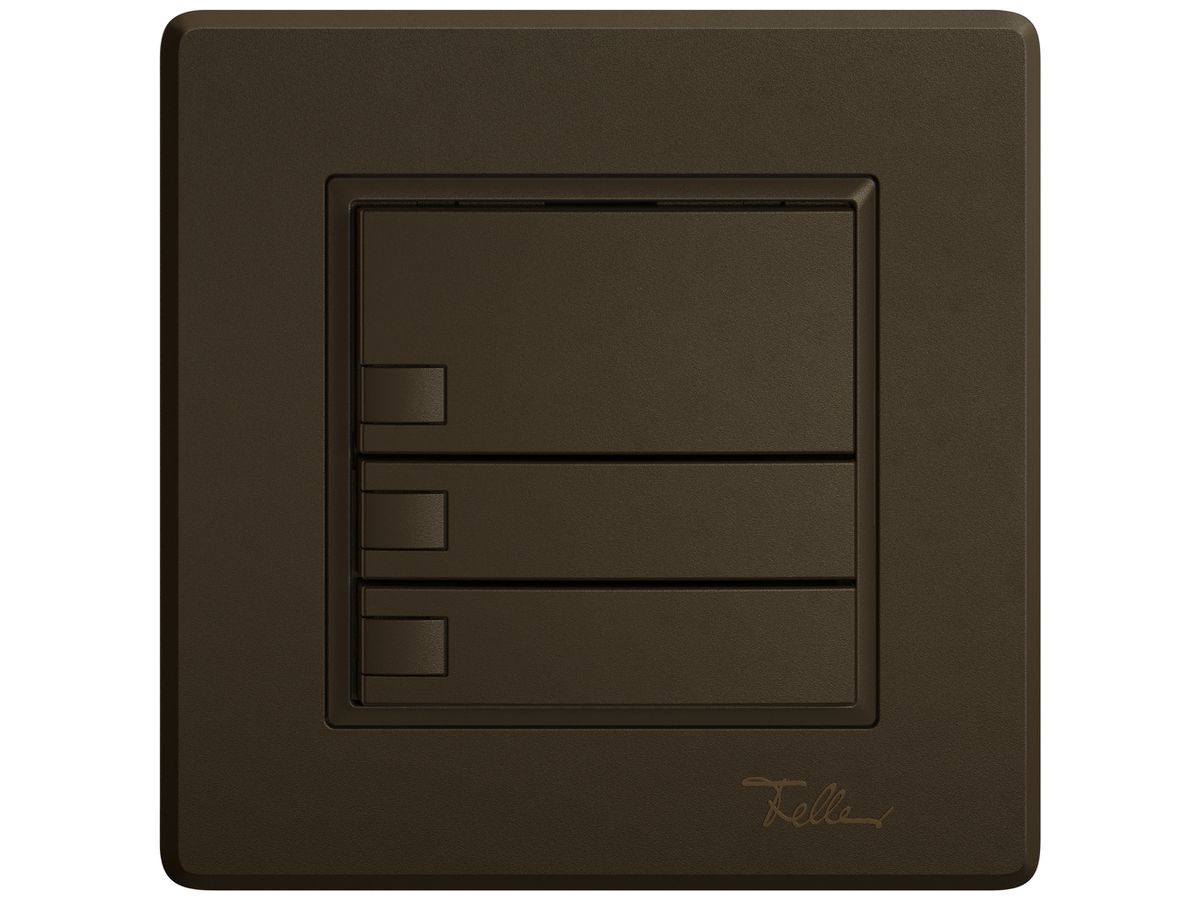 UP-KNX-Taster RGB EDIZIO.liv SNAPFIX® Temperaturfüh.o.LED 3×Taste 1-Tbed.br