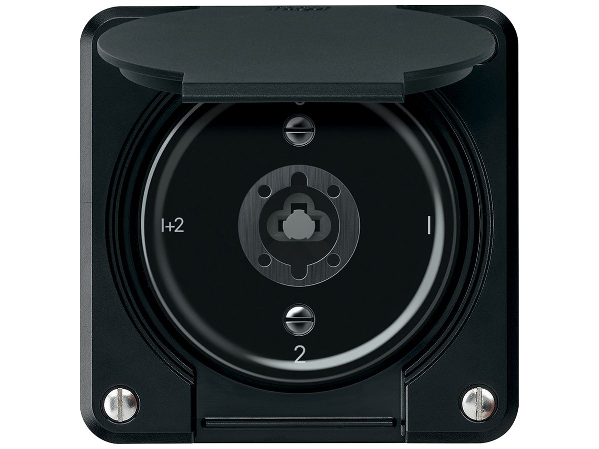 UP-Schlüsselschalter robusto Serienschalter 16A 250V 86×86mm schwarz