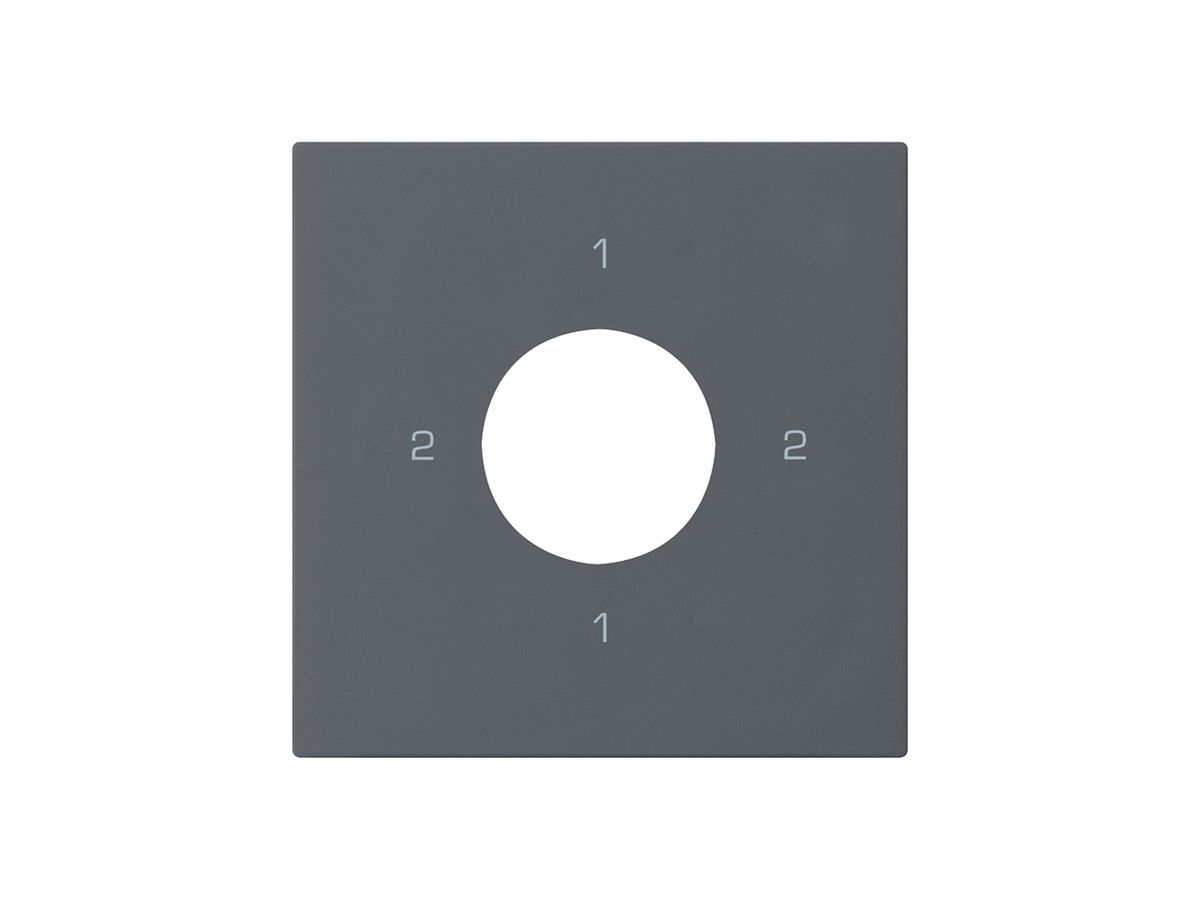 Frontset für Schlüsselschalter S3 60×60mm kallysto 2-1-2-1 anthrazit