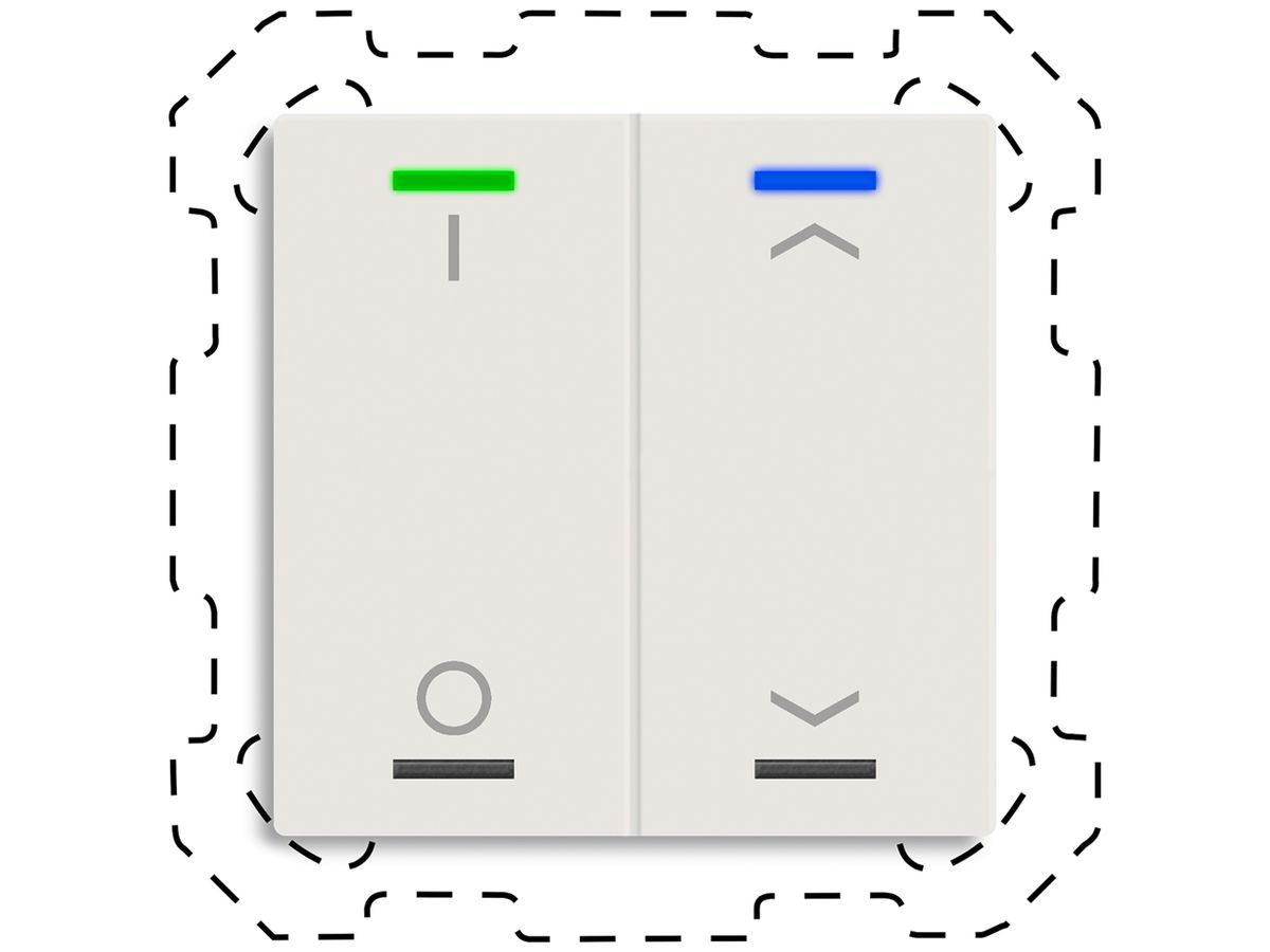 EB-Taster KNX RGBW MDT BE-TAL60T211.D1 2T/4B Temp.weiss matt "I/O"-"Jalousie"