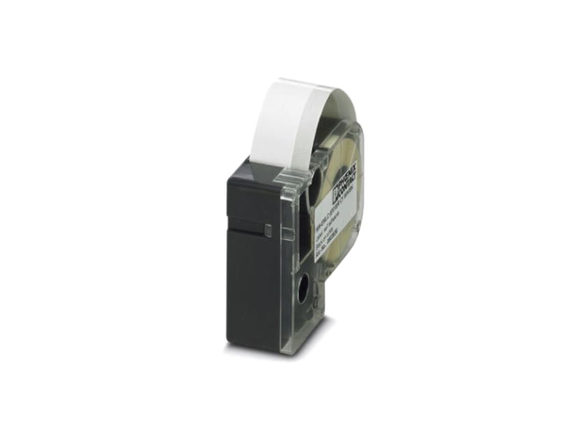 Endlos-Gewebeetikett MM-EMLC 10mm×8m weiss/sz für THERMOFOX