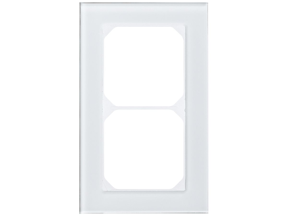 Abdeckrahmen KAL.art 2×1 154×94mm Glas weiss